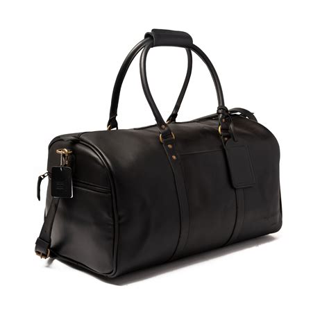 Leather Duffel Bag Leather Weekender Black Leather Travel Etsy