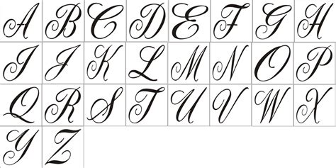 10 Single Letter Monogram Initial Script Font 115 X 115 Stencil