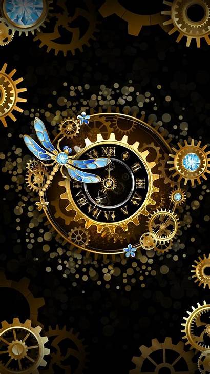 Steampunk Iphone Wallpapers Phone Clock Gothic Background