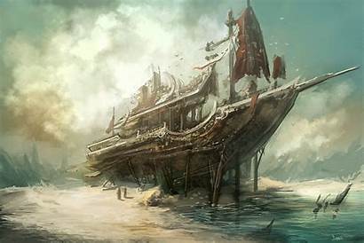 Ship Sea Fantasy Skeleton Navi Pirate Wallpapers
