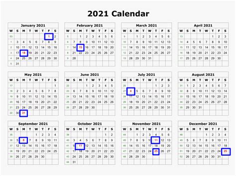 You can access our monthly calendars from the ordered list below. List of 2021 Federal Holidays - United States (Calendar)