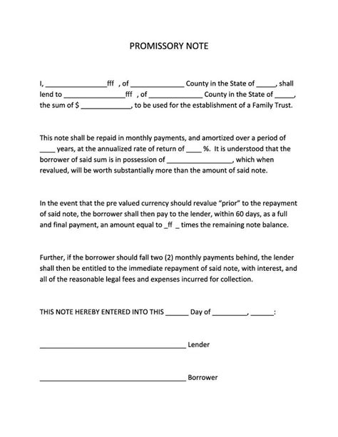 Create a personalized promissory note in minutes. Download promissory note template 38 | Notes template ...