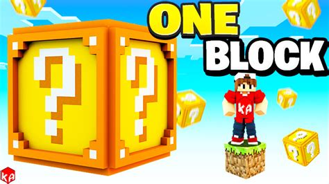 One Block Giant Lucky Block By Ka Studios Minecraft Marketplace Map