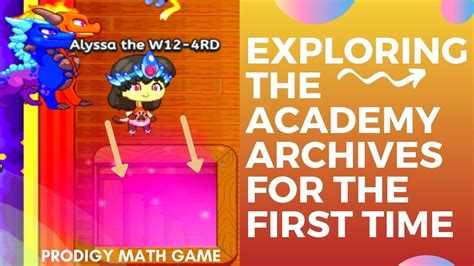 Prodigy Math Game Exploring The Academy Archives For The First Time In Prodigy Youtube