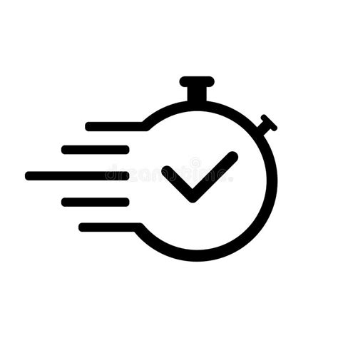 Time Icon Fast Time Symbol Isolated Vector Illustration Stock Vector