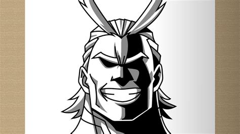 How To Draw All Might My Hero Academia Step By Step Easy