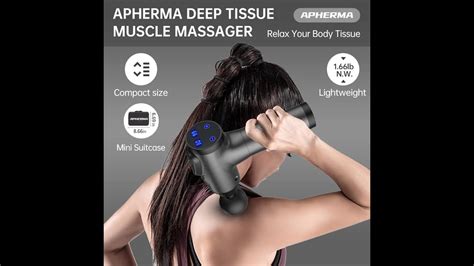 Apherma Massage Gun Muscle Massage Gun For Athletes Handheld Deep Tissue Massager Youtube