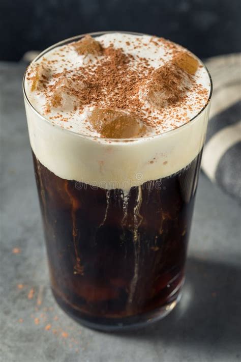 Homemade Espresso Iced Einspanner Coffee Stock Image Image Of Brown
