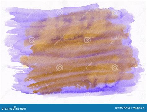 Purple And Orange Unbelievable Colors Mix Watercolor Hand Drawn