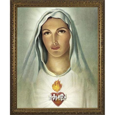 Ornate Immaculate Heart Of Mary Rosary The Image On The Centerpiece Is A Beautiful Image Of Our