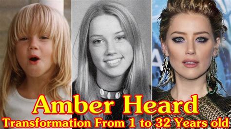Amber Heard Transformation From 1 To 32 Years Old Youtube