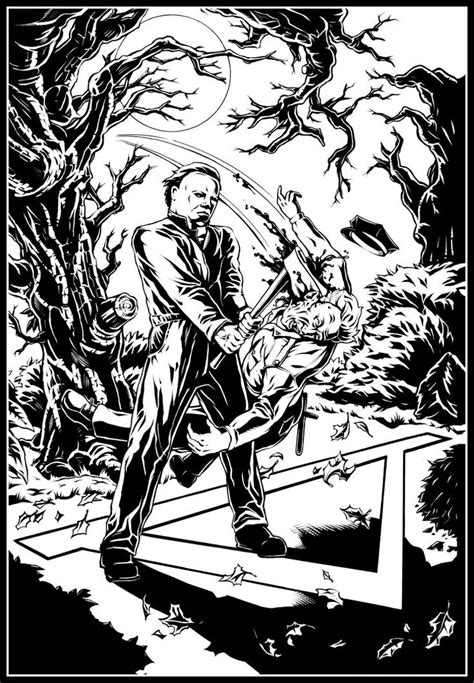 Michael Myres Colouring Pages Google Search Michael Myers Halloween