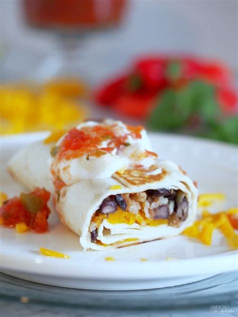 Crispy Black Bean Burritos Combine Black Beans With Sautéed Vegetables