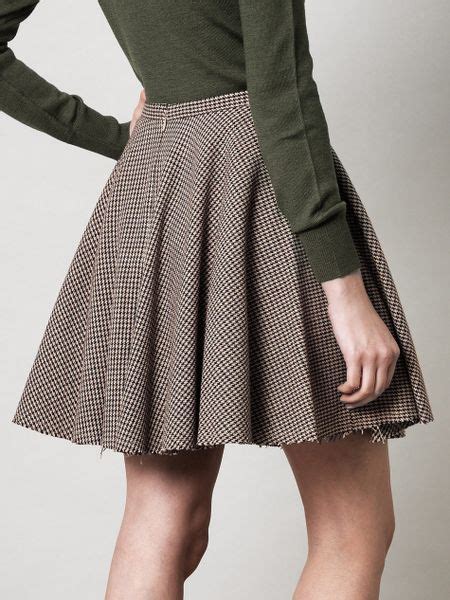 Mcq By Alexander Mcqueen Tweed Mini Skirt In Beige Lyst