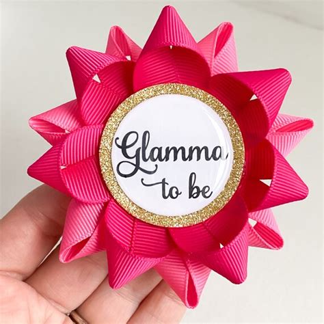 Glamma To Be Pin Glamma Ts Hot Pink Baby Shower Etsy New Zealand