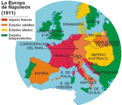Mapa La Europa Del Imperio De NapoleÓn