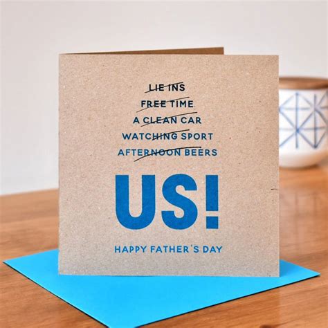 Father's day is sunday, june 20! 'us' funny father's day card