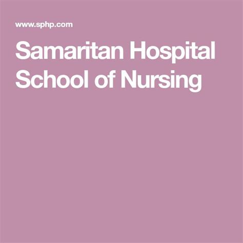 Samaritan Hospital School Of Nursing Nurse Hospital School