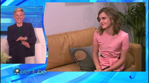 Ellen In Emma Watson S Ear Youtube