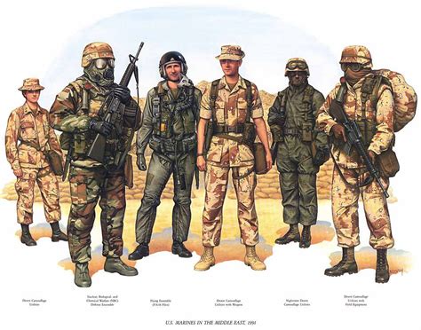 Desert Storm Uniforms Military Artwork Marine Uniforms Military History