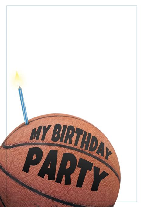 printable basketball invitation printable birthday