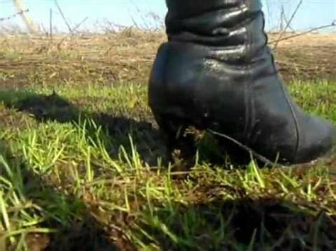 Heels need to be clearly visible. High Heels boots in mud stuck - YouTube