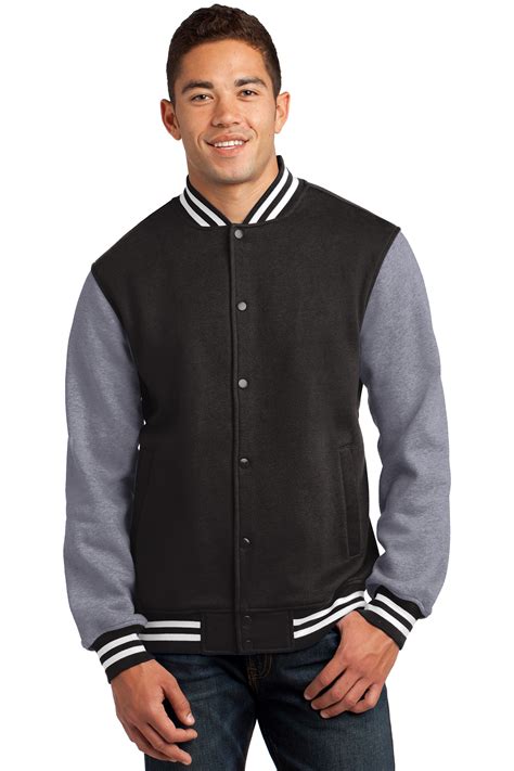 St270 Sport Tek® Fleece Letterman Jacket Ladies And Mens Sizesthe
