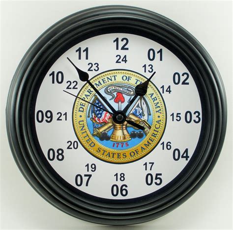 Custom Military Time Armed Forces Wall Clock