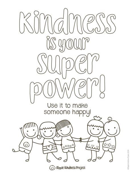Free coloring pages for adults. Kindness Coloring Pages | Kindness Activities | Kindness ...