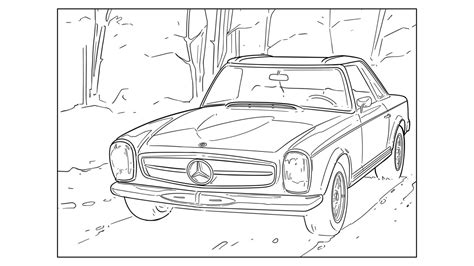 Wij hebben de leukste kleurplaten auto voor kinderen op een rij gezet! Mercedes-Benz kleurplaten