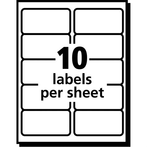 Avery Inkjet Label Label Height 2 In Label Width 4 In Color Clear