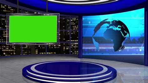 Royalty Free News Tv Studio Set Virtual Green Screen 17603581 Stock