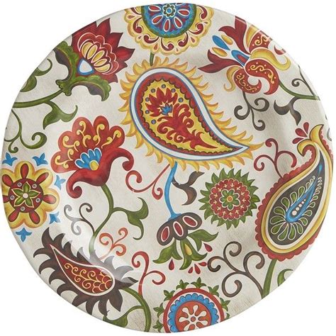 Pier 1 Imports Multi Colored Paisley Salad Plate 255 Dop Liked On