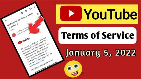 Updates To Youtubes Terms Of Service January 5 2022 Youtube Terms
