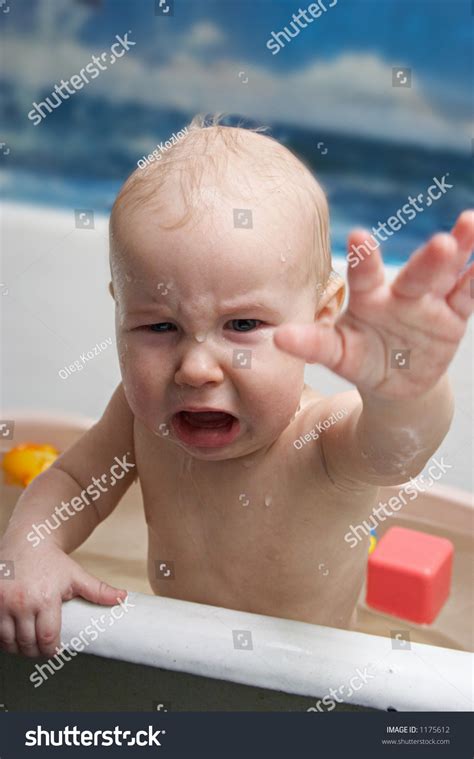 Baby Crying In Bath Stock Photo 1175612 Shutterstock