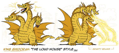 Mm Loud House Style King Ghidorah Kaiju By Mast3r Rainb0w On