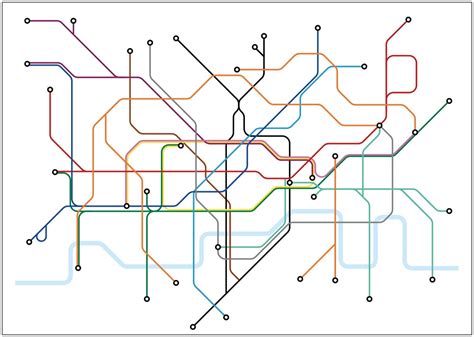 London Underground Blank Tube Map Large Poster Art Print T A0 A1 A2