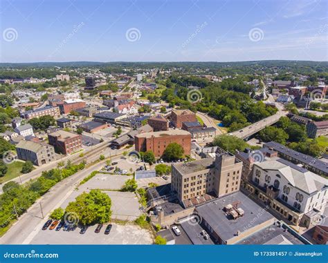 Woonsocket Downtown Aerial View Rhode Island Usa Stock Image Image