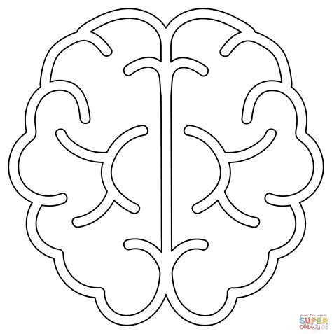 Printable Brain Coloring Page