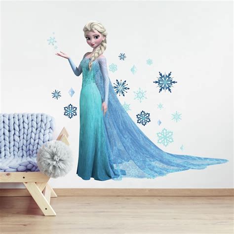 Roommates Childrens Repositionable Wall Stickers Frozen Elsa Vinyl