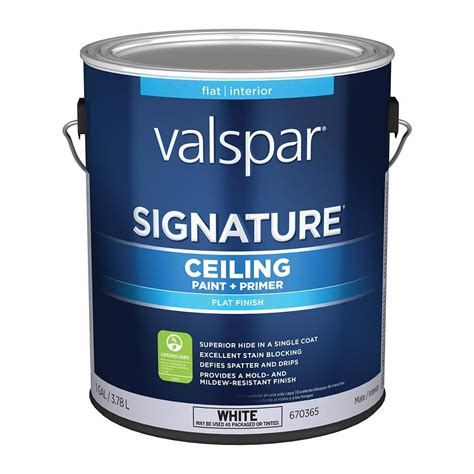Valspar Signature Flat Ceiling White Tintable Interior Paint 1 Gallon