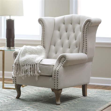 Belham Living Tatum Tufted Arm Chair With Nailheads From Hayneedle