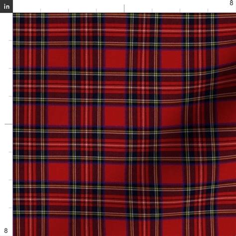 Scottish Plaid Fabric Royal Stewart Tartan By Lilyoake Etsy