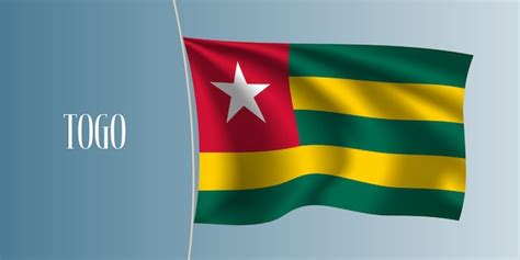 Premium Vector Togo Waving Flag Illustration