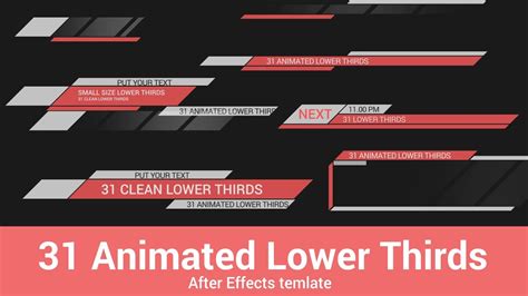 Adobe After Effects Template 31 Animated Lower Thirds Youtube