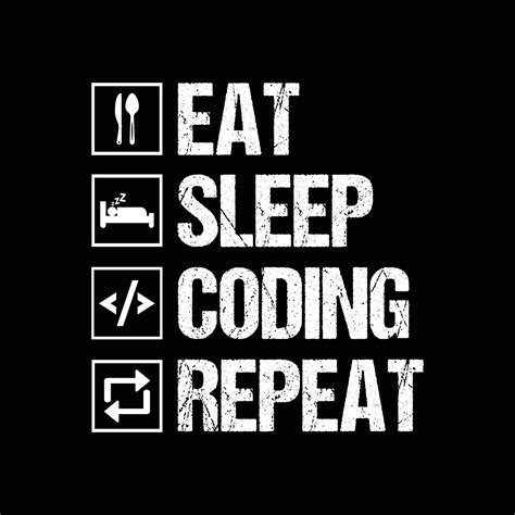 eat sleep coding repeat typography design for t shirt free vector 4334193 vector art at vecteezy