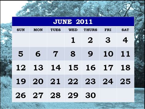 Kotak Ndase Hibby June 2011 Calendar Template