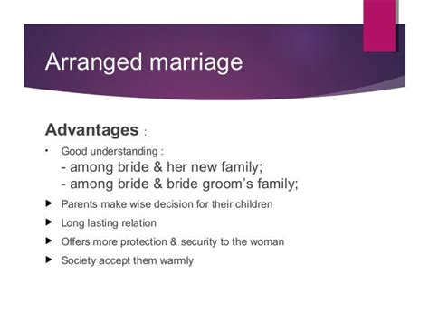 Advantages And Disadvantages Of Arranged Marriages