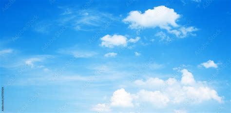Sunny Background Blue Sky With White Clouds Stock Photo Adobe Stock