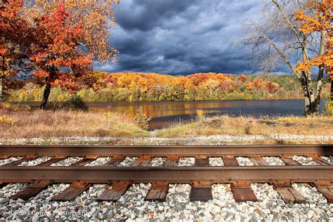 Train Tracks And Fall Foliage Rachel Cohen Photography